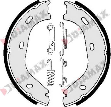 Diamax N01187 - Комплект гальм, ручник, парковка autozip.com.ua