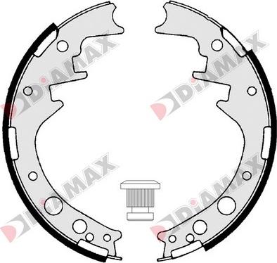 Diamax N01240 - Комплект гальм, барабанний механізм autozip.com.ua