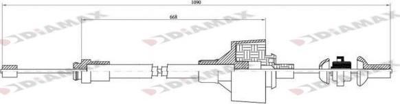 Diamax T8002 - Трос, управління зчепленням autozip.com.ua