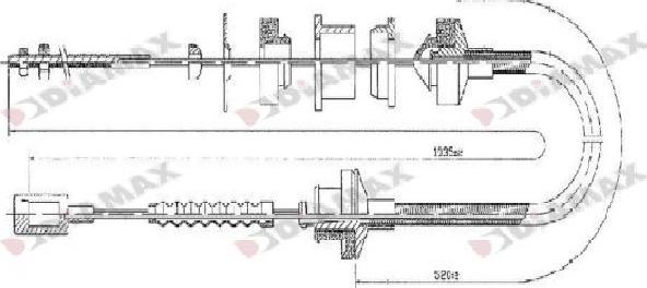 Diamax T8019 - Трос, управління зчепленням autozip.com.ua