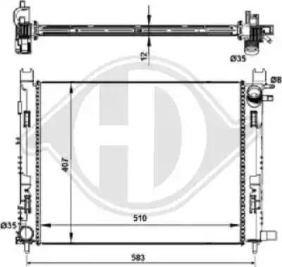 Diederichs 8441605 - Радіатор, охолодження двигуна autozip.com.ua