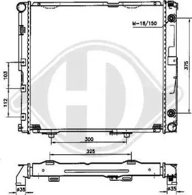 Diederichs 8501200 - Радіатор, охолодження двигуна autozip.com.ua