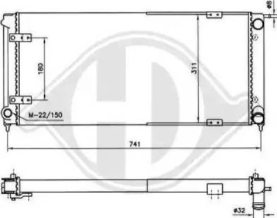 Diederichs 8502638 - Радіатор, охолодження двигуна autozip.com.ua