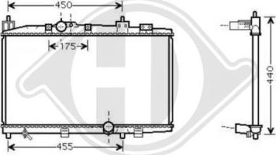 Diederichs 8660555 - Радіатор, охолодження двигуна autozip.com.ua