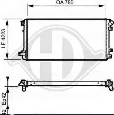 Diederichs 8188606 - Радіатор, охолодження двигуна autozip.com.ua