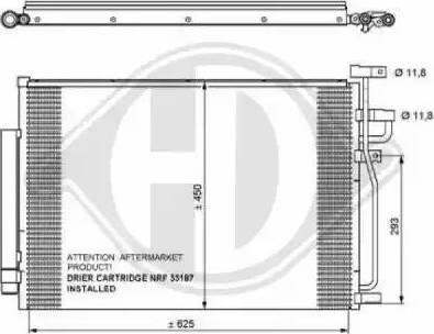 Diederichs 8187000 - Конденсатор, кондиціонер autozip.com.ua