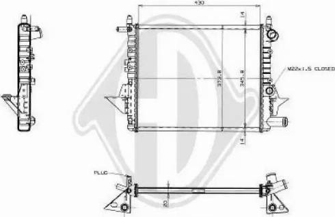 Diederichs 8129196 - Радіатор, охолодження двигуна autozip.com.ua