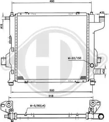 Diederichs 8129201 - Радіатор, охолодження двигуна autozip.com.ua