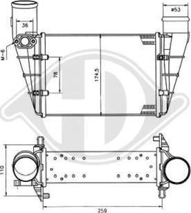 Diederichs DCA1053 - Интеркулер autozip.com.ua