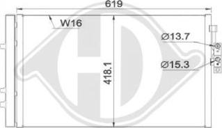 Diederichs DCC1581 - Конденсатор, кондиціонер autozip.com.ua