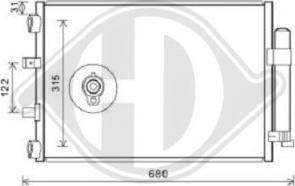 Diederichs DCC1644 - Конденсатор, кондиціонер autozip.com.ua