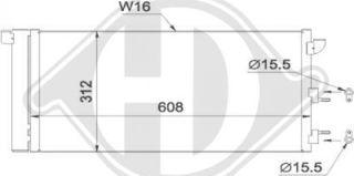 Diederichs DCC1622 - Конденсатор, кондиціонер autozip.com.ua