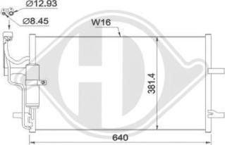 Diederichs DCC1670 - Конденсатор, кондиціонер autozip.com.ua