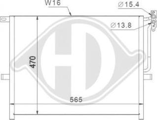 Diederichs DCC1053 - Конденсатор, кондиціонер autozip.com.ua