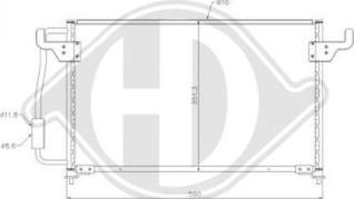 Diederichs DCC1076 - Конденсатор, кондиціонер autozip.com.ua