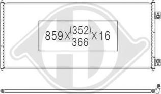 Diederichs DCC1167 - Конденсатор, кондиціонер autozip.com.ua