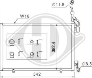 Diederichs DCC1179 - Конденсатор, кондиціонер autozip.com.ua