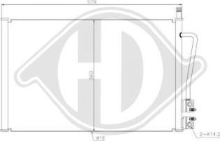 Diederichs DCC1170 - Конденсатор, кондиціонер autozip.com.ua