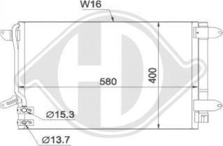 Diederichs DCC1865 - Конденсатор, кондиціонер autozip.com.ua