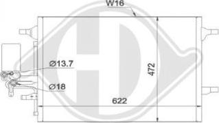 Diederichs DCC1873 - Конденсатор, кондиціонер autozip.com.ua