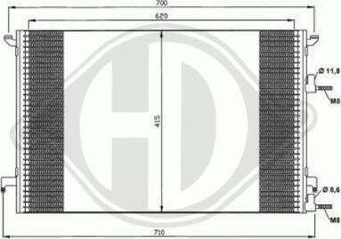 Diederichs DCC1369 - Конденсатор, кондиціонер autozip.com.ua