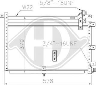 Diederichs DCC1364 - Конденсатор, кондиціонер autozip.com.ua