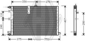 Diederichs DCC1363 - Конденсатор, кондиціонер autozip.com.ua
