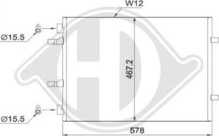 Diederichs DCC1305 - Конденсатор, кондиціонер autozip.com.ua