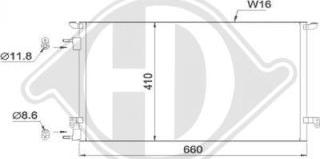 Diederichs DCC1302 - Конденсатор, кондиціонер autozip.com.ua