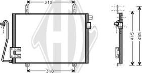 Diederichs DCC1325 - Конденсатор, кондиціонер autozip.com.ua