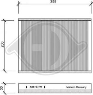 Diederichs DCI0062 - Фільтр, повітря у внутрішній простір autozip.com.ua