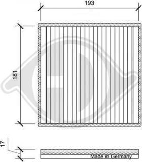 Diederichs DCI0175 - Фільтр, повітря у внутрішній простір autozip.com.ua