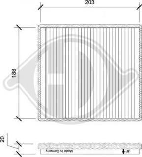 Diederichs DCI0200 - Фільтр, повітря у внутрішній простір autozip.com.ua