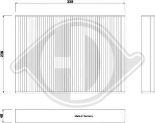 Diederichs DCI1279 - Фільтр, повітря у внутрішній простір autozip.com.ua