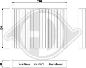 Diederichs DCI1278S - Фільтр, повітря у внутрішній простір autozip.com.ua