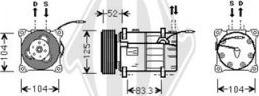 Diederichs DCK1593 - Компресор, кондиціонер autozip.com.ua