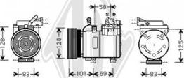 Diederichs DCK1626 - Компресор, кондиціонер autozip.com.ua