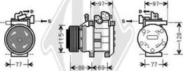 Diederichs DCK1671 - Компресор, кондиціонер autozip.com.ua