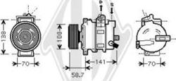 Diederichs DCK1067 - Компресор, кондиціонер autozip.com.ua