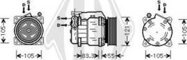 Diederichs DCK1007 - Компресор, кондиціонер autozip.com.ua