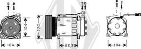 Diederichs DCK1165 - Компресор, кондиціонер autozip.com.ua