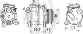 Diederichs DCK1134 - Компресор, кондиціонер autozip.com.ua