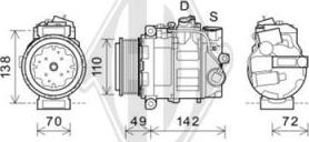 Diederichs DCK1361 - Компресор, кондиціонер autozip.com.ua