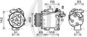 Diederichs DCK1308 - Компресор, кондиціонер autozip.com.ua