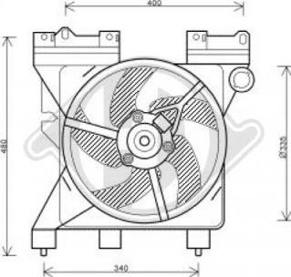 Diederichs DCL1067 - Вентилятор, охолодження двигуна autozip.com.ua