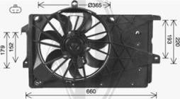 Diederichs DCL1162 - Вентилятор, охолодження двигуна autozip.com.ua