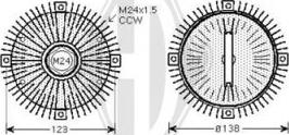 Diederichs DCL1250 - Зчеплення, вентилятор радіатора autozip.com.ua