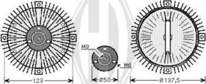 Diederichs DCL1282 - Зчеплення, вентилятор радіатора autozip.com.ua