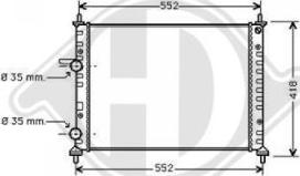 Diederichs DCM1951 - Радіатор, охолодження двигуна autozip.com.ua