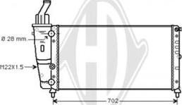 Diederichs DCM1939 - Радіатор, охолодження двигуна autozip.com.ua